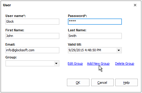 G-Lock EasyMail add user group