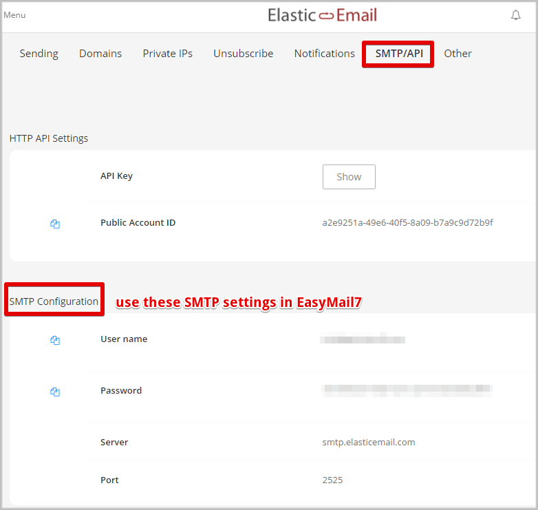 How to Use Elastic Email's SMTP Settings in EasyMail7