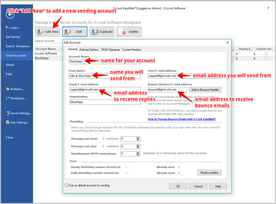 Integrate EasyMail7 with SMTP Relay Services and Mail Servers