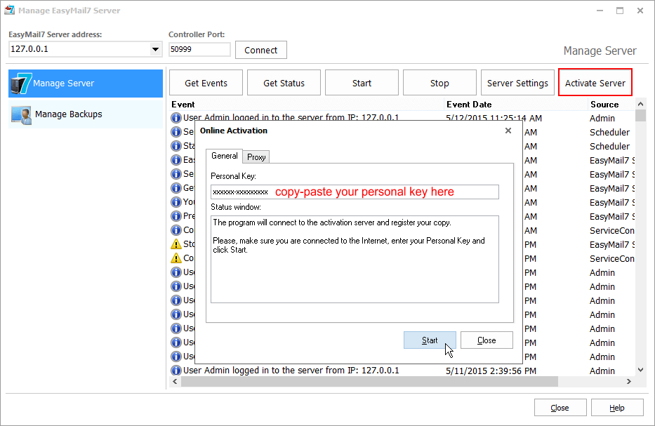 G-Lock EasyMail7 activate server