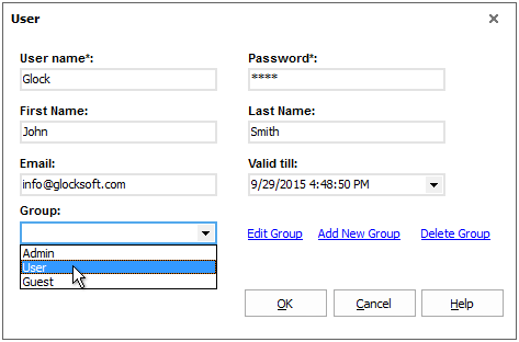 G-Lock EasyMail7 add a new user