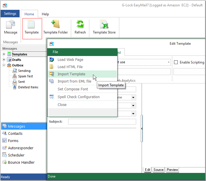 How To Import And Export Email Templates G Lock Easymail7