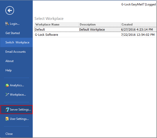 G-Lock EasyMail7 manage server