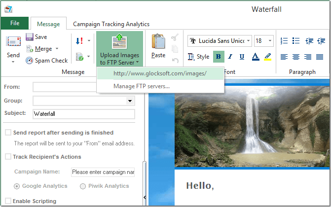 easy image upload to web server in EasyMail7