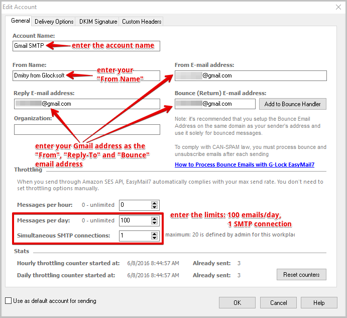 smtp server address for gmail