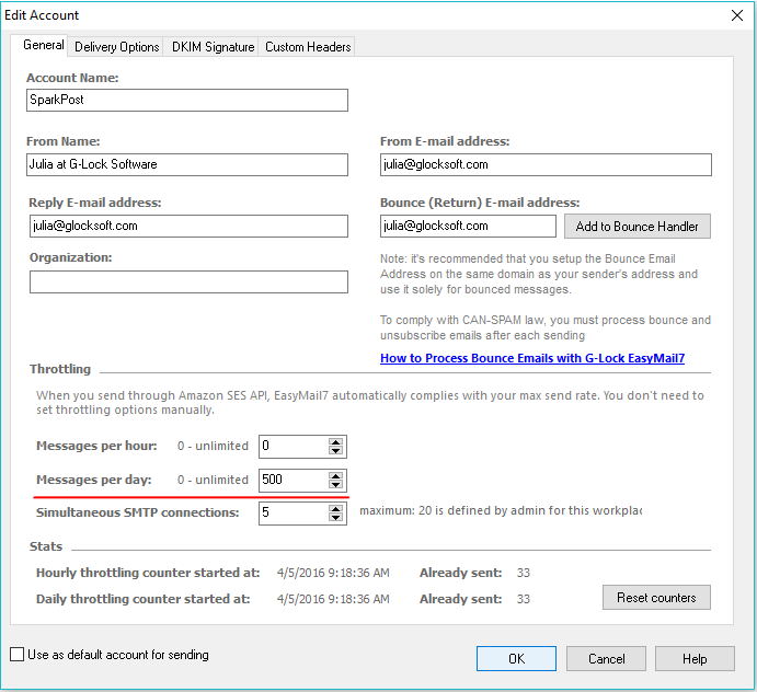 Get Mailgun SMTP credentials